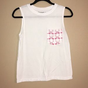 Flamingo pocket tank top